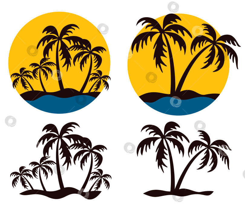 Скачать Логотип тропического острова. фотосток Ozero
