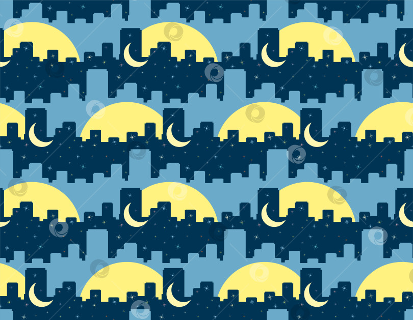 Скачать Бесшовный фон с городом. фотосток Ozero