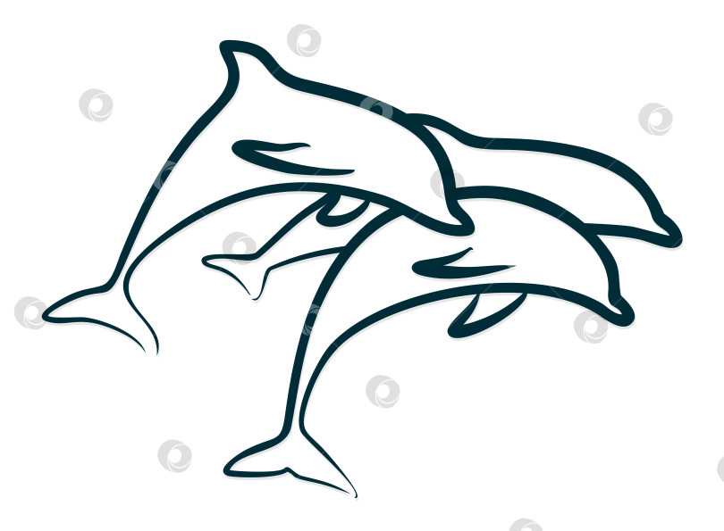 Скачать Символ дельфинов в прыжке. фотосток Ozero