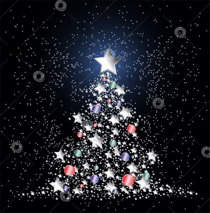 Скачать Открытка с рождественской елкой. фотосток Ozero