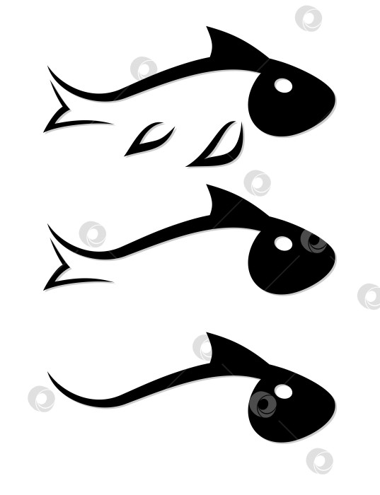 Скачать Логотипы рыб. фотосток Ozero