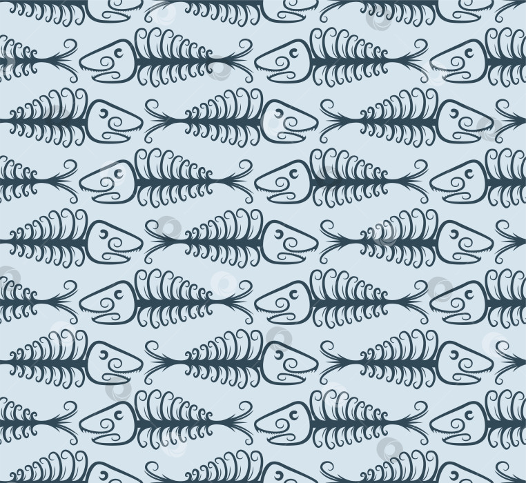 Скачать Фон с рыбой скелетом. фотосток Ozero