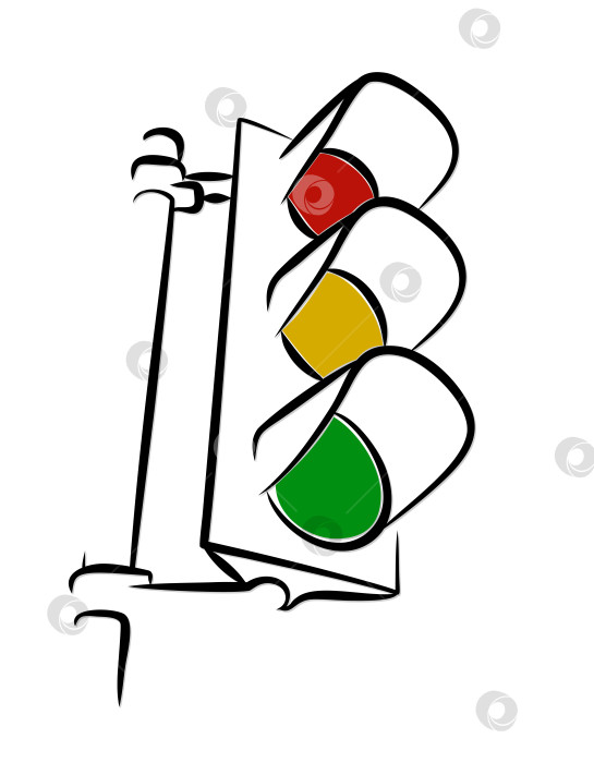 Скачать Набросок светофора. фотосток Ozero