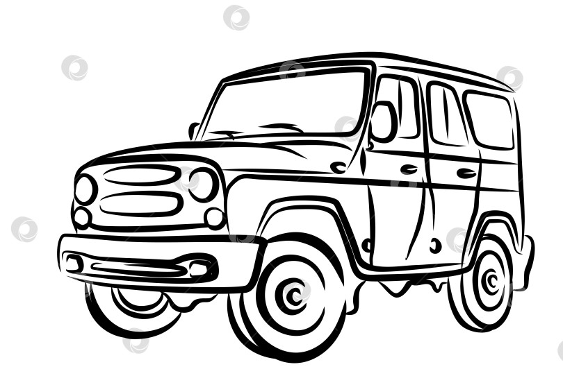 Скачать Набросок большого автомобиля. фотосток Ozero