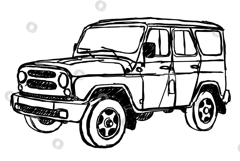 Скачать Набросок большого автомобиля. фотосток Ozero
