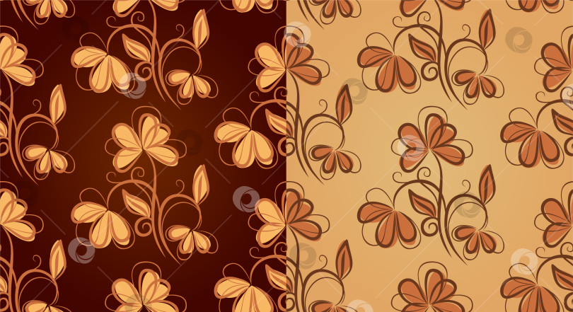 Скачать Бесшовный фон с садовыми цветами. фотосток Ozero