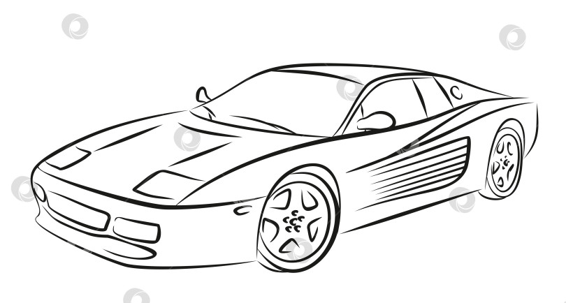 Скачать Набросок спортивного автомобиля. фотосток Ozero