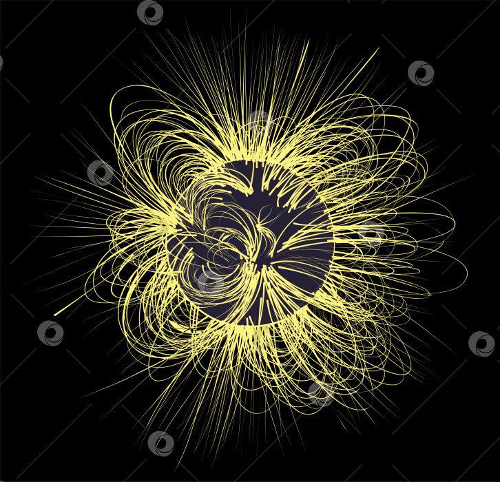 Скачать Излучение солнца в космосе. фотосток Ozero