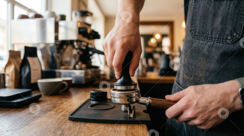 Скачать Тамперование кофе фотосток Ozero