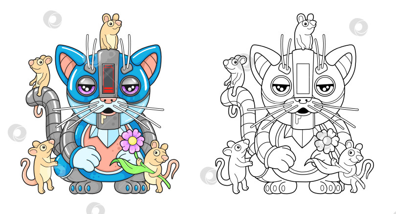 Скачать Кот робот фотосток Ozero