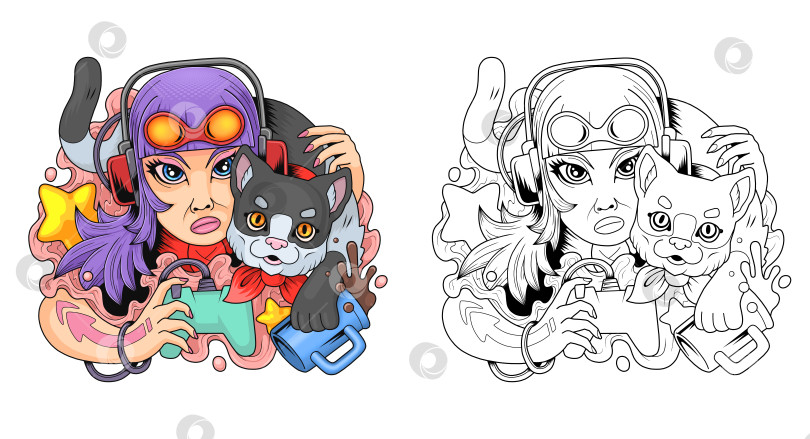 Скачать Девушка геймер фотосток Ozero