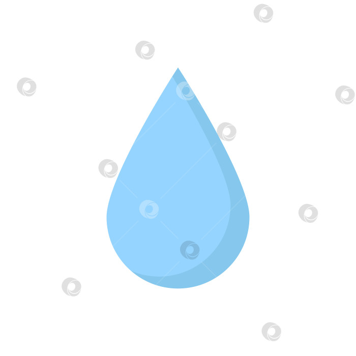 Скачать Значок капли с тенью фотосток Ozero