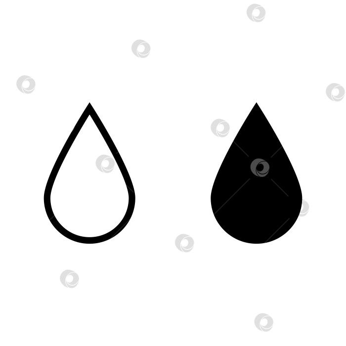 Скачать Значок капли фотосток Ozero