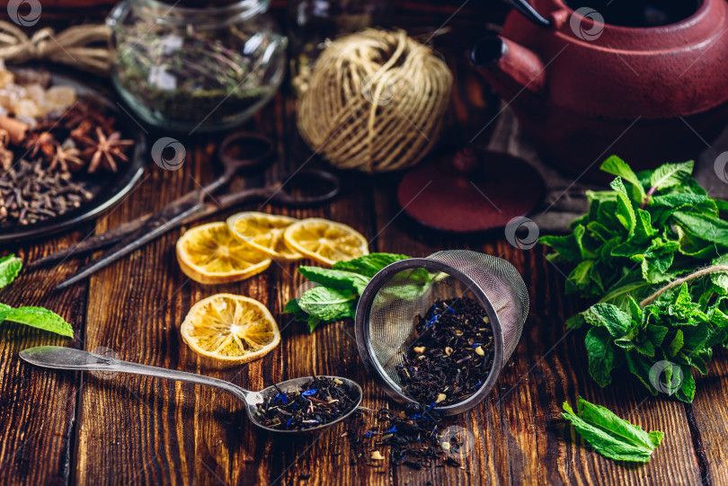 Скачать Чай с мятой и лимоном фотосток Ozero