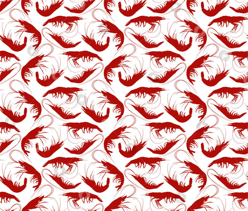 Скачать Бесшовный фон с креветками. фотосток Ozero