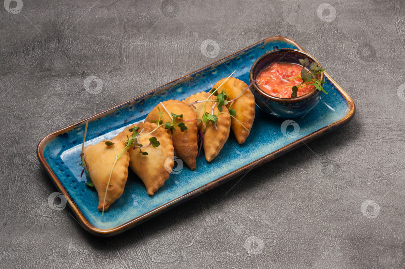 Скачать ПОСИКУНЧИКИ - маленькие пирожки с мясной начинкой, заправленные томатным соусом фотосток Ozero