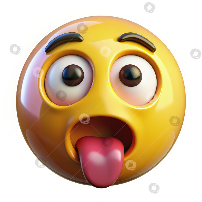 Скачать Солнечный сюрприз: Игривый язычок Желтых шариков. Порождающий искусственный интеллект фотосток Ozero