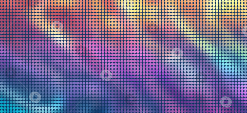Скачать Радужный спектральный фон. Переливающийся всеми цветами градиентный фон. Абстрактная светодиодная текстура смешанных цветов. Яркий баннер с голограммой. Разноцветный точечный узор. Вектор фотосток Ozero