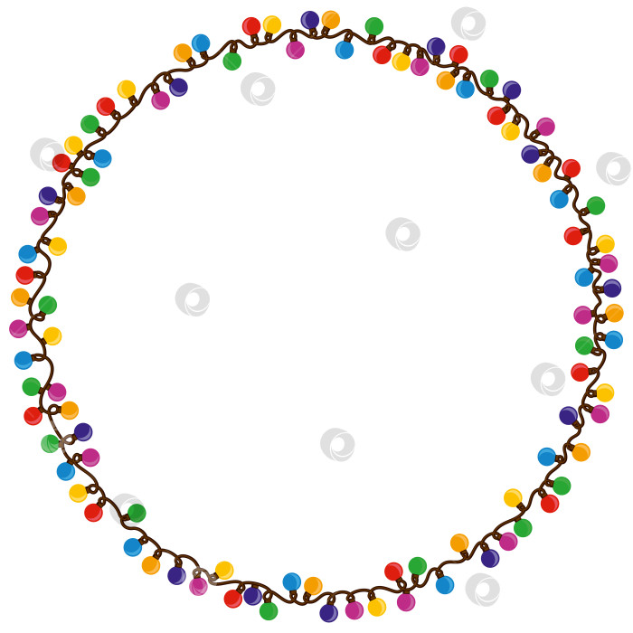 Скачать Рамка из гирлянды. фотосток Ozero