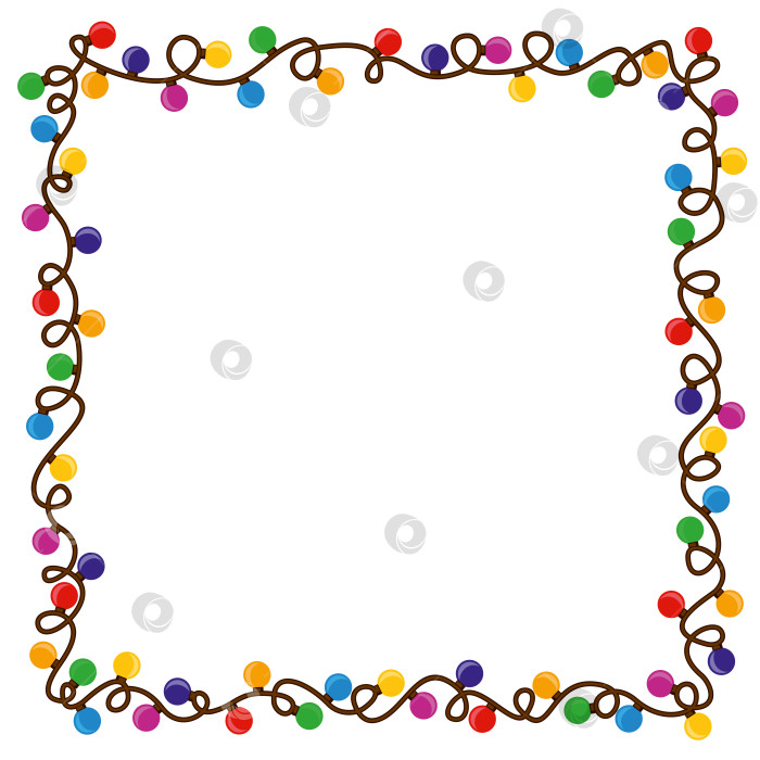 Скачать Рамка из гирлянды. фотосток Ozero