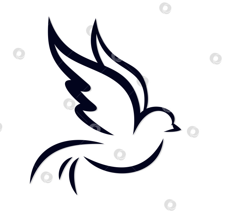 Скачать Логотип летящей птицы. фотосток Ozero