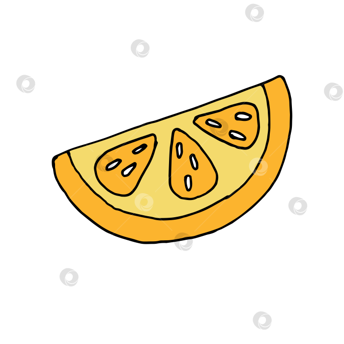 Скачать Иллюстрация - долька лимона фотосток Ozero