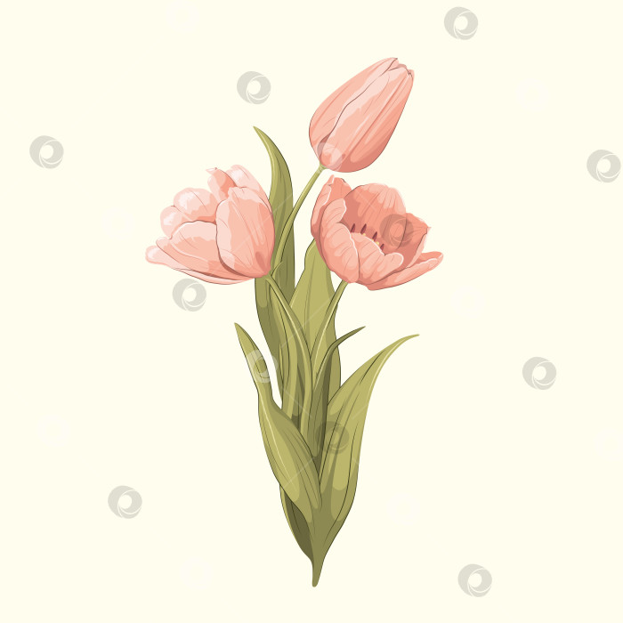 Скачать Букет из розовых тюльпанов фотосток Ozero