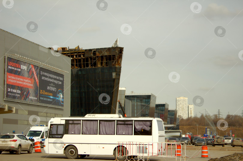 Скачать Крокус  Сити после трагедии фотосток Ozero