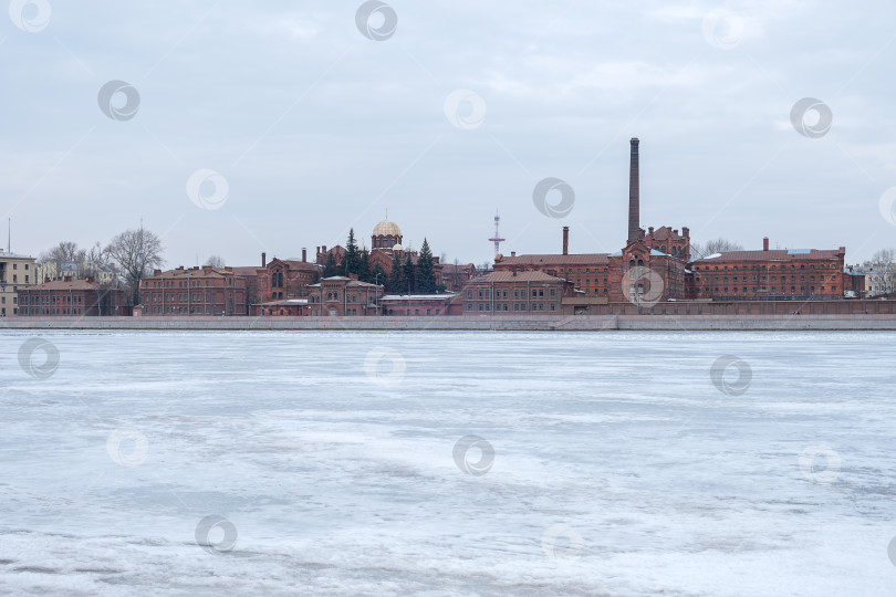 Скачать Санкт-Петербург, Россия - 9 марта 2026 года. Панорамный вид на тюрьму "Кресты" до реконструкции фотосток Ozero