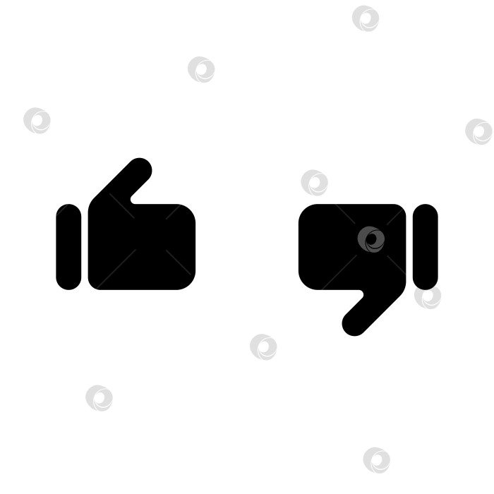 Скачать Значок нравится и не нравится фотосток Ozero
