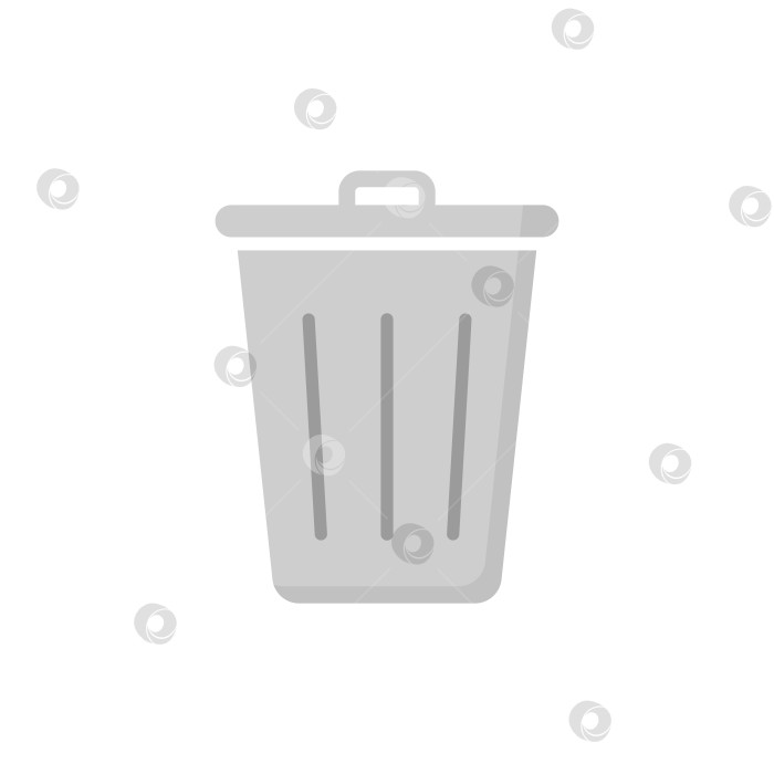 Скачать Значок мусорного ведра с тенями фотосток Ozero