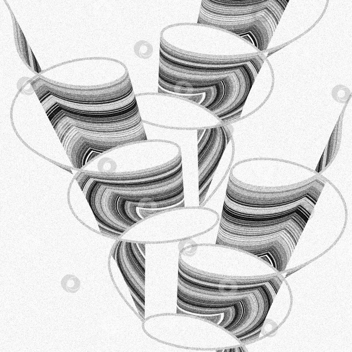 Скачать Формы с тонкими полосками в серых тонах с эффектом зернистости. фотосток Ozero