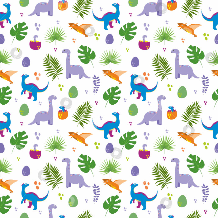 Скачать Милые динозавры. Динозавры ярких расцветок. Герои мультфильмов Дино фотосток Ozero