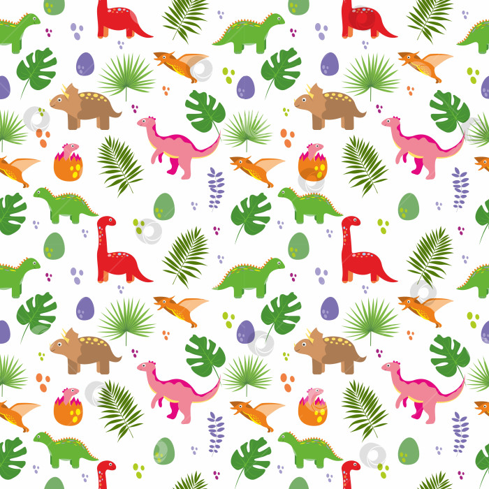 Скачать Милые динозавры. Динозавры ярких расцветок. Герои мультфильмов Дино фотосток Ozero