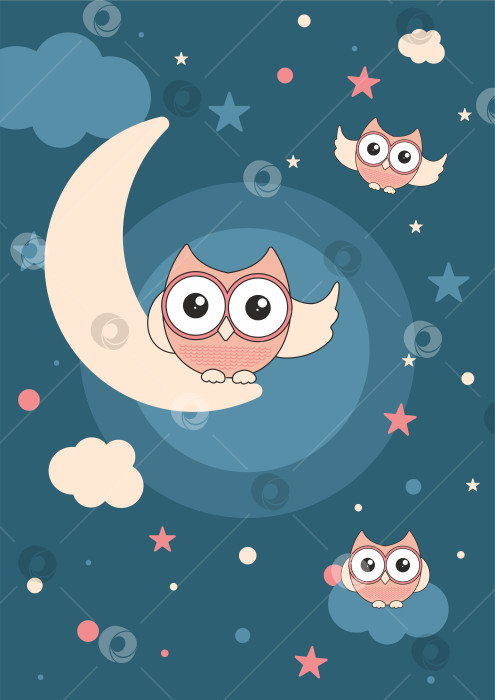 Скачать совы в ночи фотосток Ozero