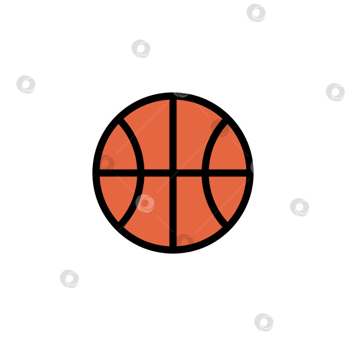 Скачать Значок баскетбольного мяча фотосток Ozero