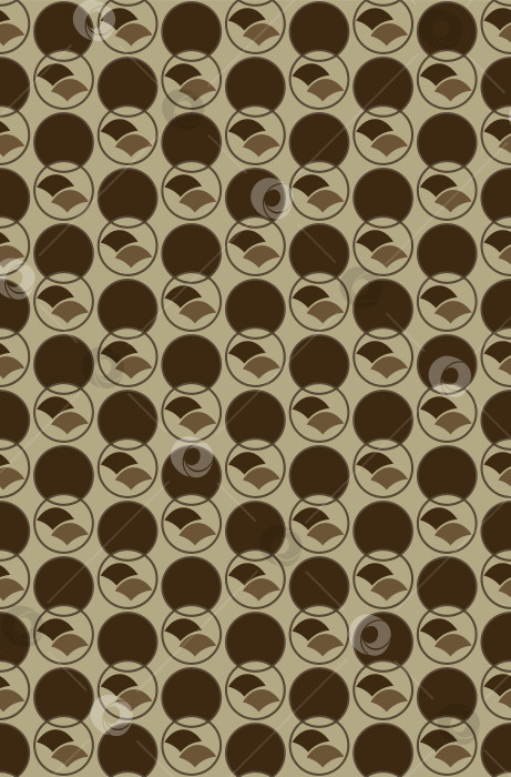 Скачать Бесшовный узор формируется из множества кругов и дугообразных форм. фотосток Ozero