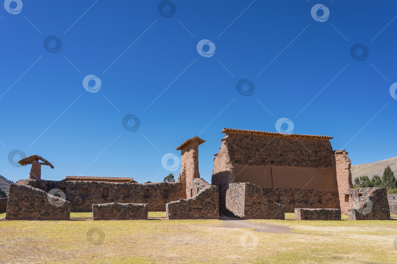 Скачать Руины древнего храма инков в Виракоче. Ракчи. фотосток Ozero