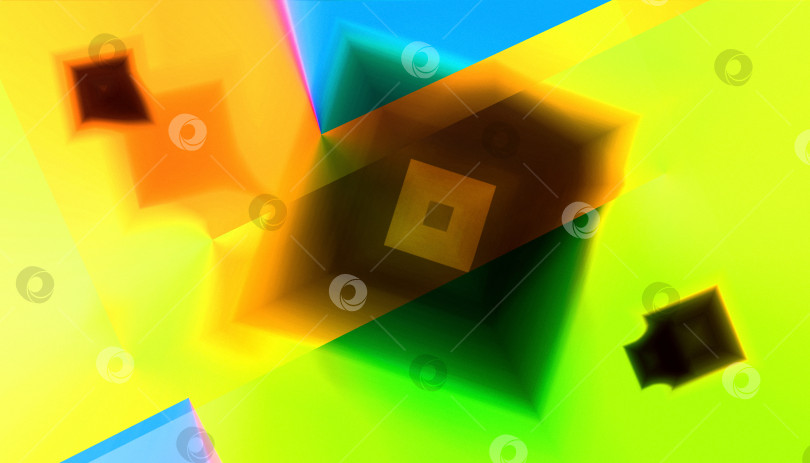 Скачать Абстрактный красочный геометрический фон с квадратами и другими геометрическими фигурами. Скопируйте пространство. Иллюстрация. фотосток Ozero