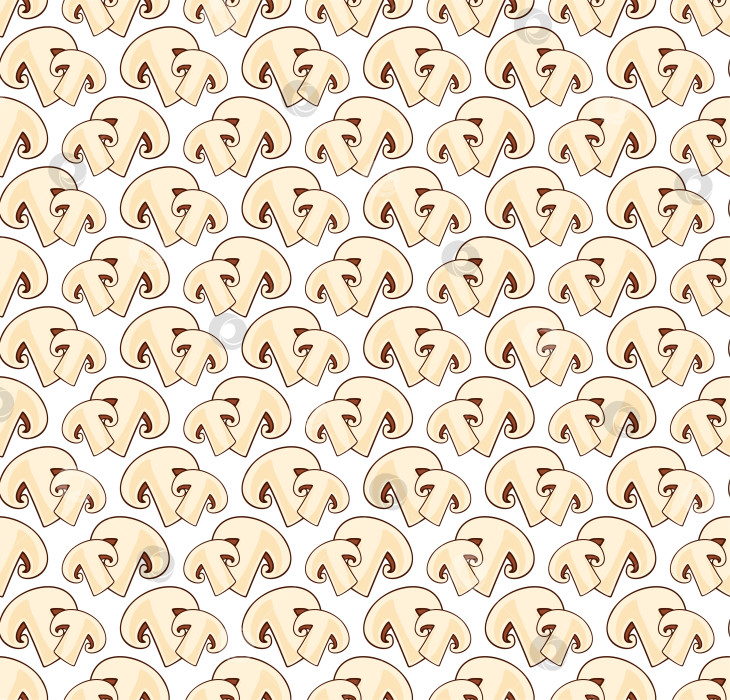 Скачать Бесшовный фон с шампиньонами. фотосток Ozero