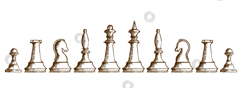 Скачать Рисунок шахматных фигур. фотосток Ozero