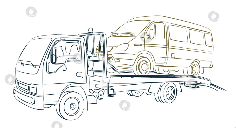 Скачать Набросок городского эвакуатора. фотосток Ozero