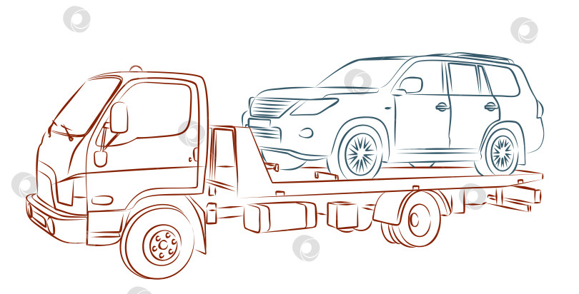 Скачать Набросок городского эвакуатора. фотосток Ozero