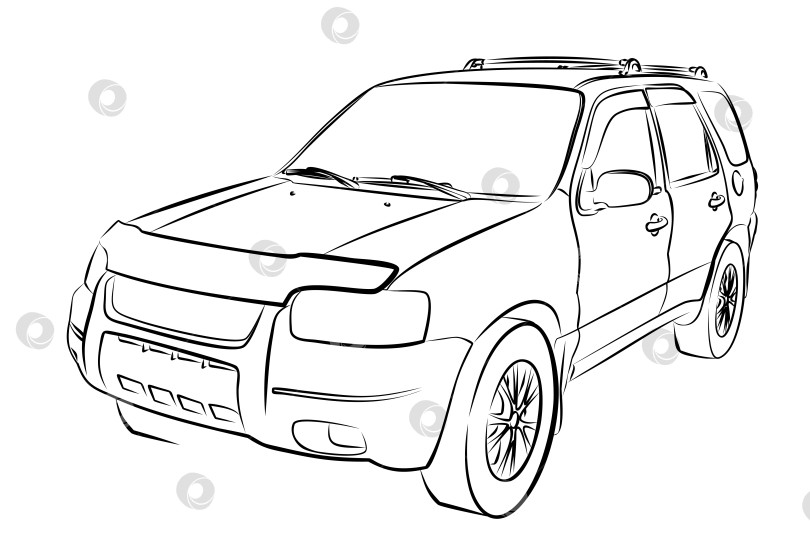 Скачать Набросок большого автомобиля. фотосток Ozero