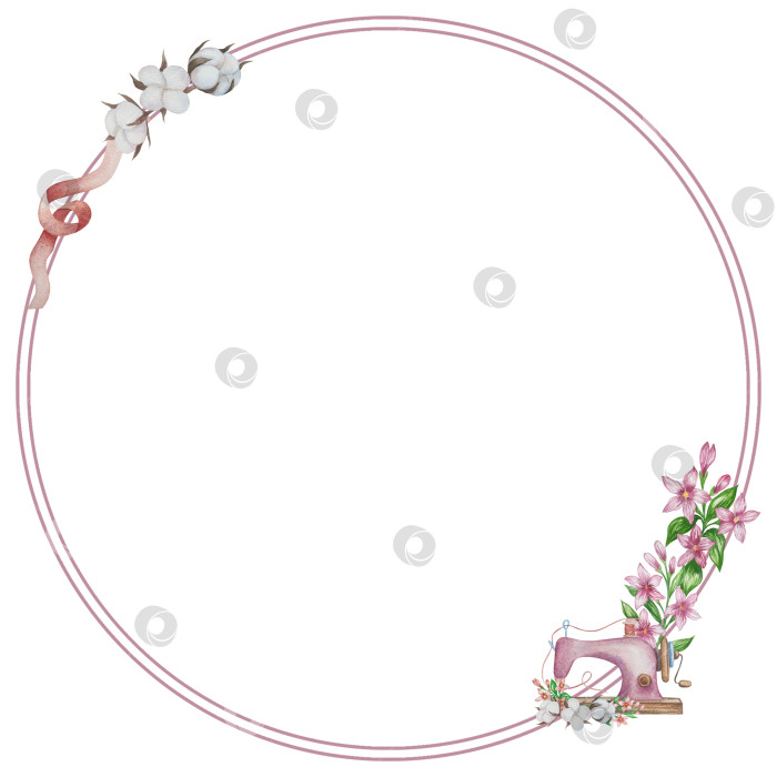 Скачать Набор для вязания и шитья акварелью с ручной росписью. Клубок пряжи, вязание крючком, нитки, принадлежности для рукоделия, шитье, вышивка. Товары для рукоделия и хобби синего, бежевого и розового цветов. Старинный фотосток Ozero