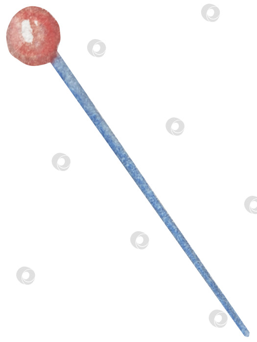 Скачать Набор для вязания и шитья акварелью с ручной росписью. Клубок пряжи, вязание крючком, нитки, принадлежности для рукоделия, шитье, вышивка. Товары для рукоделия и хобби синего, бежевого и розового цветов. Старинный фотосток Ozero