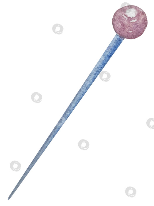 Скачать Набор для вязания и шитья акварелью с ручной росписью. Клубок пряжи, вязание крючком, нитки, принадлежности для рукоделия, шитье, вышивка. Товары для рукоделия и хобби синего, бежевого и розового цветов. Старинный фотосток Ozero