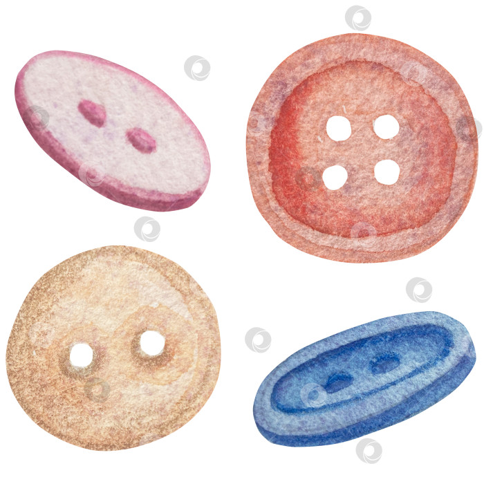 Скачать Набор для вязания и шитья акварелью с ручной росписью. Клубок пряжи, вязание крючком, нитки, принадлежности для рукоделия, шитье, вышивка. Товары для рукоделия и хобби синего, бежевого и розового цветов. Старинный фотосток Ozero
