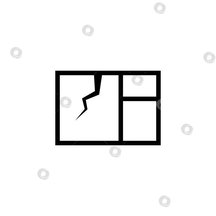 Скачать Значок разбитого стекла фотосток Ozero