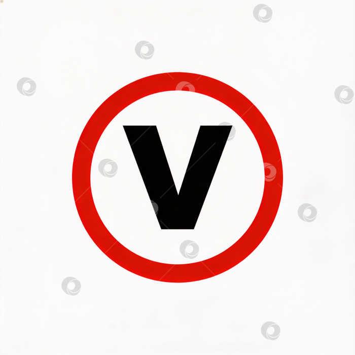 Скачать "Победа" , буква "В" в красном кругу фотосток Ozero